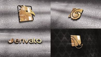 شعار الذهب Videohive - Carving Gold Logo - 33008756