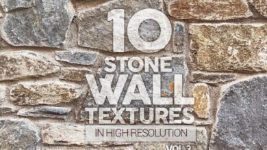 تركايب نسيج الجدار الحجري Stone Wall Textures x10 Vol.3 - 6339330