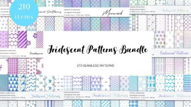 حزمة أنماط قزحي الألوان ridescent Patterns Bundle - 4955589