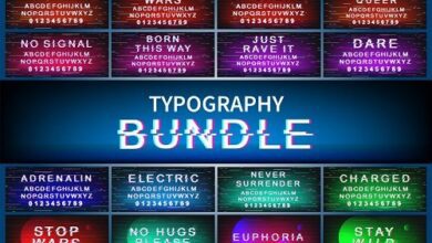 Typography Bundle - 25 Premium Graphics