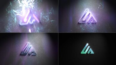 شعار الجدار النيون Videohive - Wall Neon Logo - 32901244