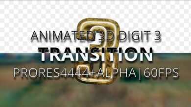 Videohive - Animated digit 3 transition UHD 60fps - 33046201