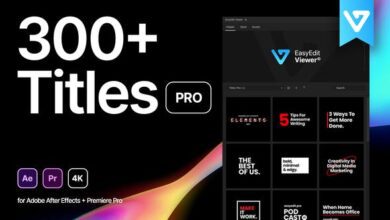 Videohive - Titles Pro - 32869928 - Templates & Script for After Effects and Premiere Pro الحزمة كاملة شغالة مية بالمية