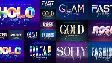 موك اب شعار هولو Holo Logo Mockups