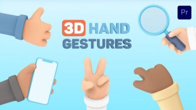 للبريمير إيماءات اليد ثلاثية الأبعاد Videohive - 3D Hand Gestures for Premiere Pro - 33152485