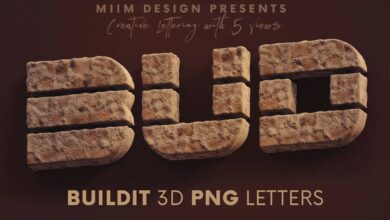 قم ببنائها من الطوب - حروف ثلاثية الأبعاد Build It Brick - 3D Lettering