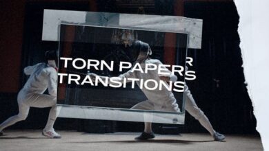 للبريمير انتقالات الورق الممزقة Videohive - Torn Paper Transitions - 33489603