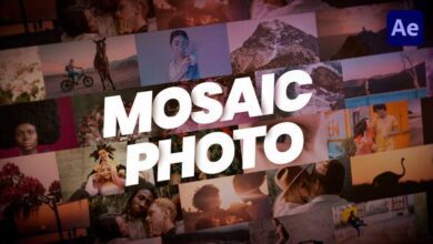 تكشف صورة الفسيفساء Videohive - Mosaic Photo Reveal 33178387