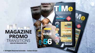 مجلة برومو - انتقالات Videohive - Magazine Promo - Transitions - 32882453