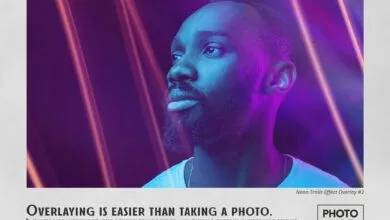 تأثير تراكبات مسارات النيون Neon Trails Overlays Effect