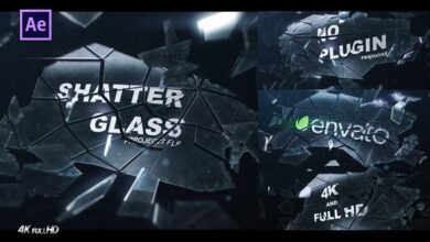 شعار الزجاج المحطم Videohive - Shatter Glass Logo Intro 32866569