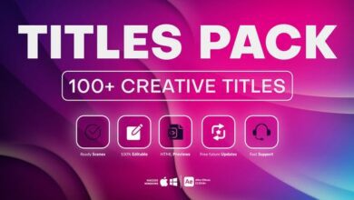 أكثر من 100 عنوان إبداعي Videohive - 100+ Creative Titles 33559896