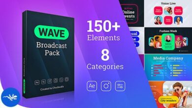 الحزمة كاملة Videohive - Wave | Broadcast Pack - 31813419