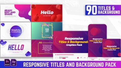 للبريمير حزمة العناوين والخلفيات سريعة الاستجابة Videohive - Responsive Titles and Backgrounds Pack - 24709342