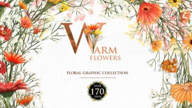 الحزمة كاملة زهور دافئة Warm flowers - 6425362