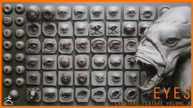 ArtStation - EYES - 28 Zbrush VDM creature eyes 15 Eyeballs IMM brush