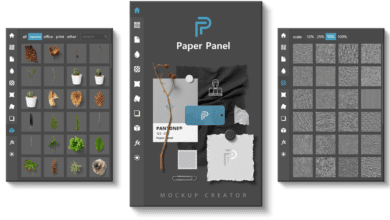 Paper Panel - Mockup Creator by Simon Henke ملحق للفوتوشوب