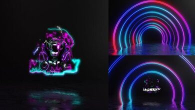 Videohive - Neon Tunnel Electric Logo 33283740