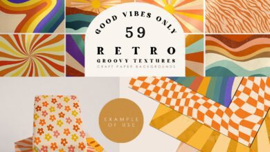 ريترو فايبس ورقة مجردة Retro Vibes Abstract Paper - 6446693