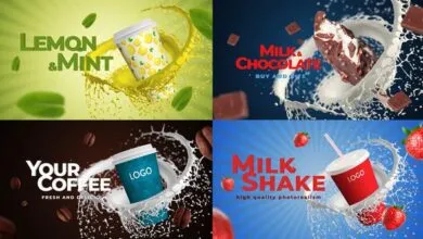 للبريمير قهوة ، صودا ، ميلك شيك ، أي طعام Videohive - Coffee, Soda, Milkshake, Any Food MOGRT - 33410002
