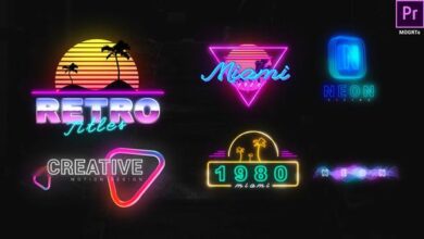 للبريمير Videohive - Neon Creative Titles - 33379939