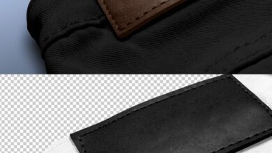 Leather Label PSD Mockup Template