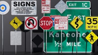 Blender Market - Bs Signs - 450+ Street Signs