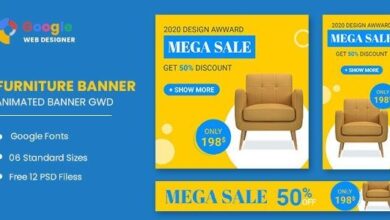 قوالب اعلانات متحركة للمواقع CodeCanyon - Furniture Google Adwords HTML5 Banner Ads GWD v1.0 - 33905450