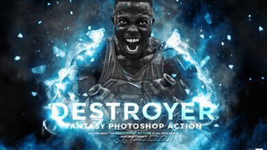 اكشن المدمرة - الخيال للفوتوشوب Destroyer - Fantasy Photoshop Action - 32993878