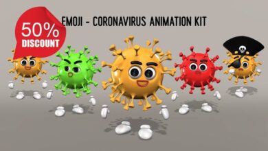 Videohive - Emoji - Coronavirus Animation Kit 26635531