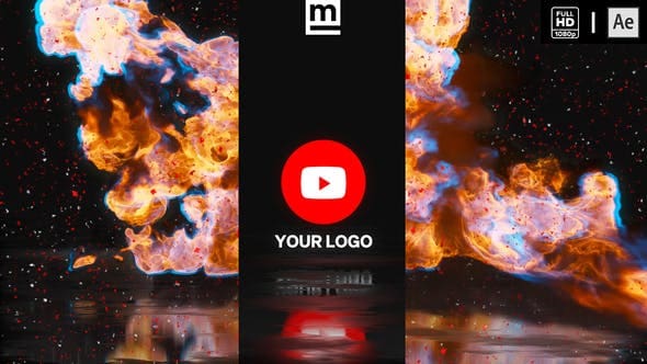 Videohive - Fire Glitch Reverse Logo - 33403761