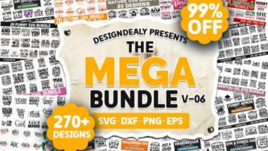 الحزمة كاملة The Mega SVG Bundle Vol-06 17147299