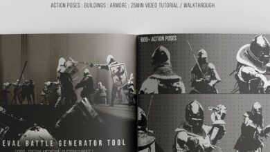 Artstation - Medieval Battle Generator tool [1200+ Unique Custom shapes Mega Pack]