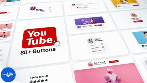 Videohive - YouTube Buttons Pack 34019110