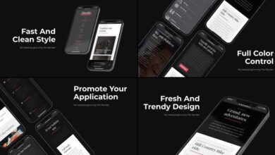 Videohive - Black App Promo 33687134 عرض التطبيق الأسود