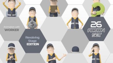 Videohive - 26 Action Set Worker 33966239