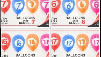 تجميعة قوالب بلالين مع الارقام قناة الفا Videohive - Balloons With Number