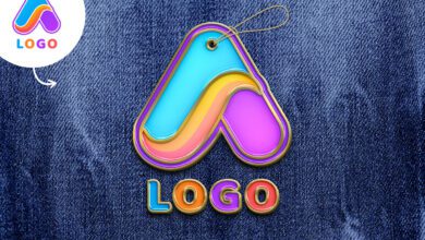 موك اب شعار المينا Enamel Logo Mockup