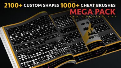 Artstation - Custom Shapes + Cheat Brushes Mega Pack for Concet Art