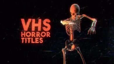 Motion Array - Vhs horror titles logo 1036269