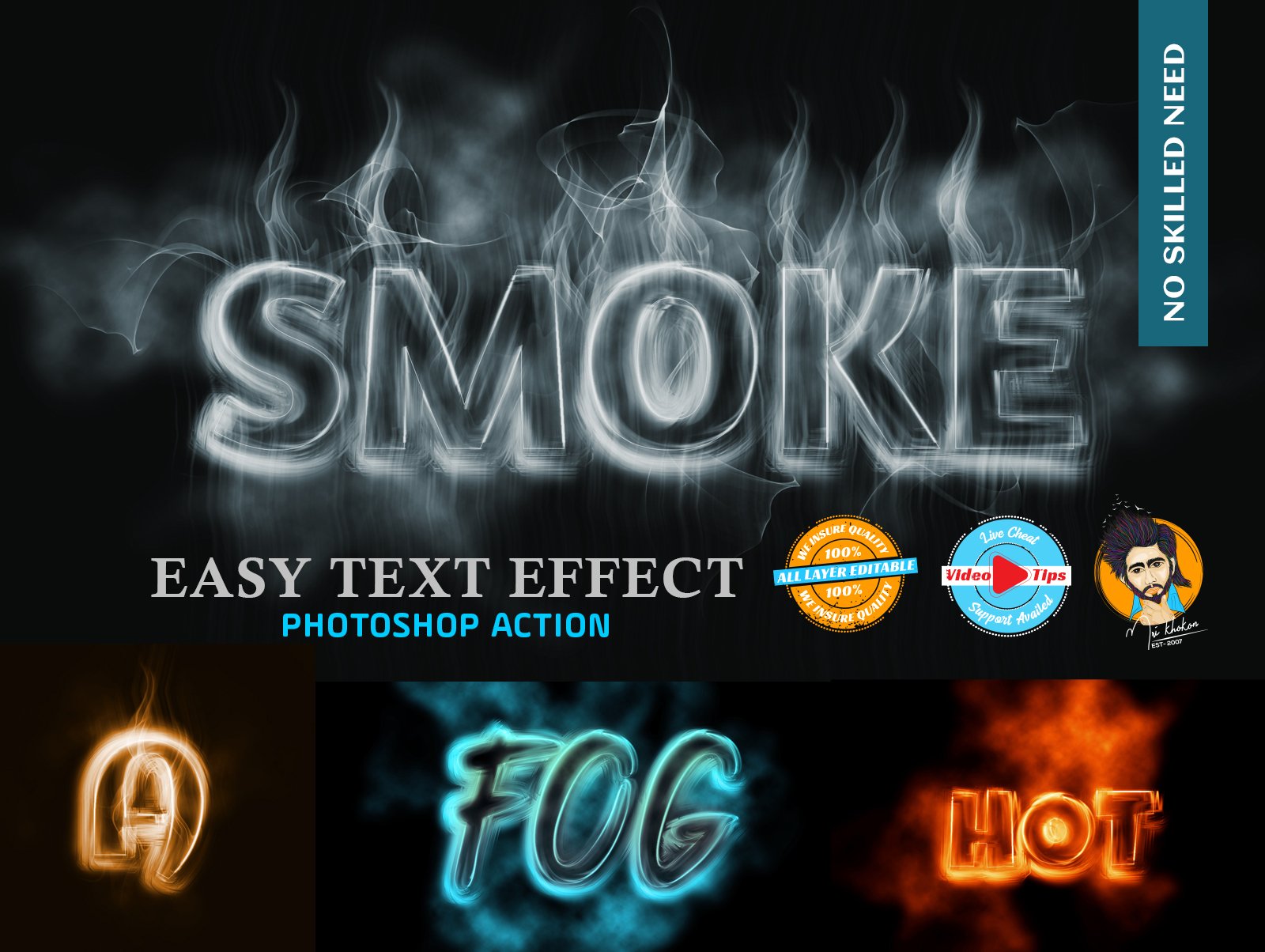 smoke text effect
