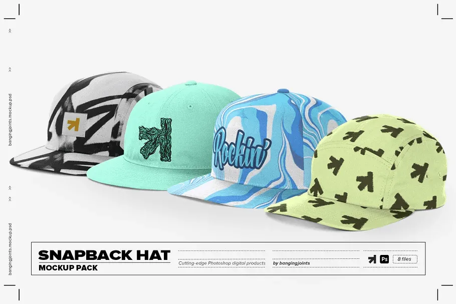 CreativeMarket - Snapback FullCap Mockup 6177371