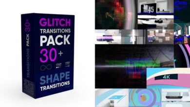 Videohive - Glitch Transitions Pack 4K - 33988707