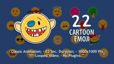 Videohive - 22 Cartoon Emoji 23017206