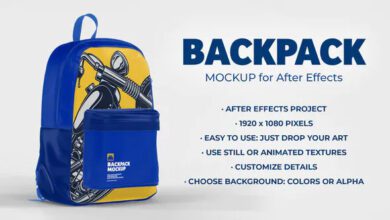 Videohive - Backpack - 5 Scenes Mockup Template - Animated Mockup PRO - 34263453