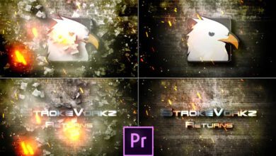 بريمير Videohive - Cinematic Fire Impact Logo - Premiere Pro - 34006116