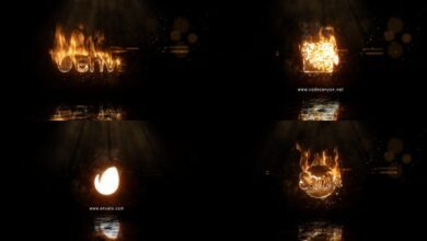 Videohive - Realistic Fire Logo 2 & Universal Burning Font - 20537273 - Project for After Effects