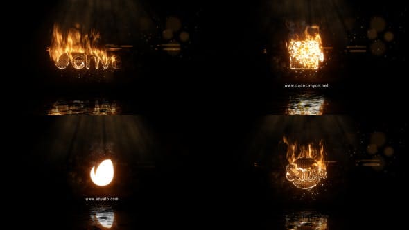 Videohive - Realistic Fire Logo 2 & Universal Burning Font - 20537273 - Project for After Effects