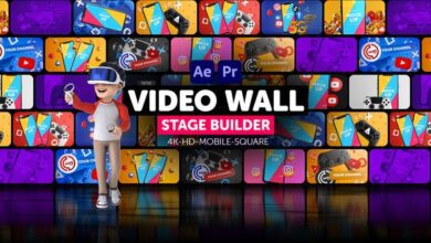 منشئ مسرح حائط الفيديو Videohive - Video Wall Stage Builder - 34153157