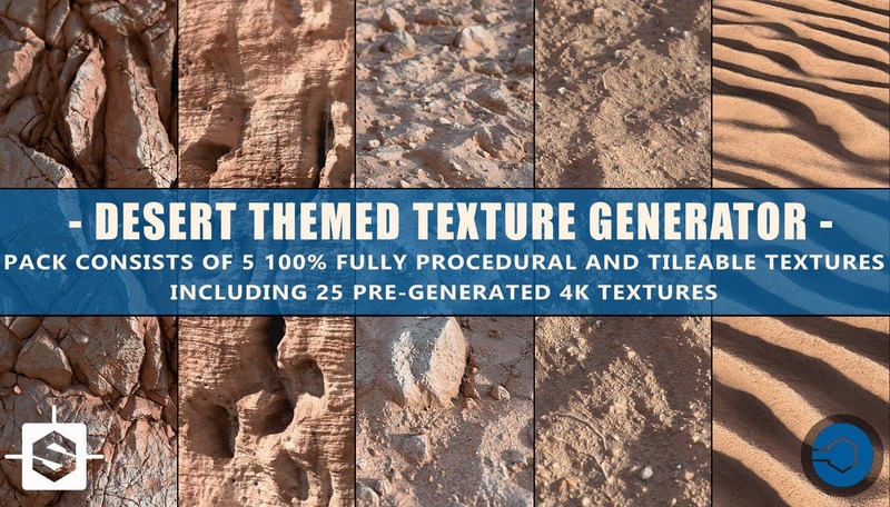 Desert Themed Texture Pack 4k textures Substance mat